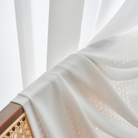 Vente en gros de Offres Spéciales nouveau design de haute qualité, texture blanche, voilages pour la décoration des hôtels du salon