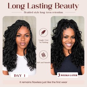 6x <span class=keywords><strong>Trenzas</strong></span> Francesas Suaves y <span class=keywords><strong>El</strong></span>ásticas de 12 Pulgadas, Cabello Sintético Africano Yaki en Espiral para Trenzar, Extensiones de Ganchillo para Mujer - Product Image 6
