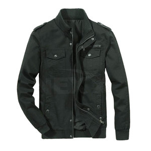 Veste en coton pour homme la plus vendue, style urbain, avec col montant et fermeture éclair, respirante, imperméable et coupe-vent - Product Image 1