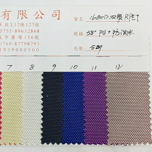 Spot Supply <span class=keywords><strong>1680D</strong></span> doble hebra PU revestimiento impermeable RPET tela ecológica para bolsas tiendas de campaña - Product Image 2