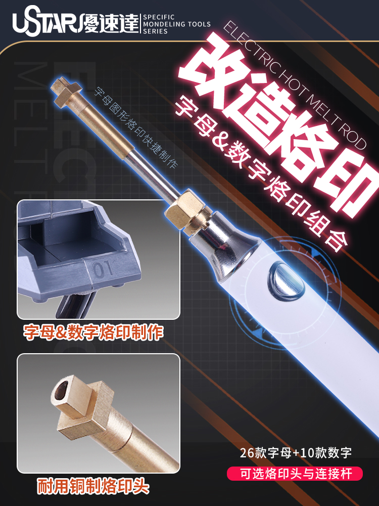 การปรับแต่งรายละเอียดกันดั้มด้วยตัวอักษรชุบไฟฟ้า