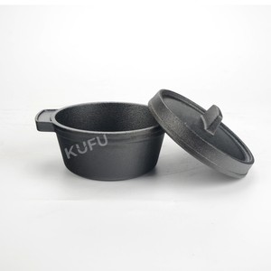 Mini <span class=keywords><strong>cocotte</strong></span> <span class=keywords><strong>en</strong></span> <span class=keywords><strong>fonte</strong></span> pré-assaisonnée avec couvercle et doubles poignées, petite casserole individuelle pour cuisinière et <span class=keywords><strong>four</strong></span> - Product Image 2
