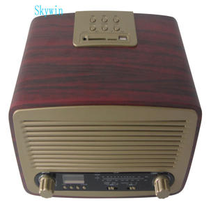 Radio Retro Skywin con altavoz, ranura para tarjetas USB, SD y TF, radio FM/AM, reloj despertador para uso doméstico. - Product Image 1