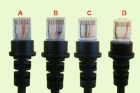 Kabel Data USB Melengkung SOTESIN OEM Custom 5m untuk Pembaca Barcode, Kabel USB ke RJ50 untuk Pemindai Kode QR untuk Honeywell Orbit MS7120 MS1690