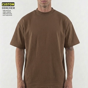 T-shirts surdimensionnés en coton épais pour hommes – Fabricants de vêtements pour hommes – Coupe carrée, épaules tombantes, broderie personnalisée – T-shirts pour hommes - Product Image 1