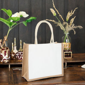 ถุงช้อปปิ้งผ้าฝ้ายรีไซเคิล 100% เป็นมิตรกับสิ่งแวดล้อม พิมพ์โลโก้ตามสั่ง ปริมาณสั่งซื้อขั้นต่ำน้อย พร้อมซิปปิดและหูหิ้วยาว - Product Image 3