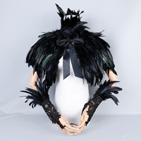 Châle léger et doux en plumes personnalisé pour femmes adultes – Accessoire de costume pour carnaval, Halloween, spectacles de danse, cosplay, mariage