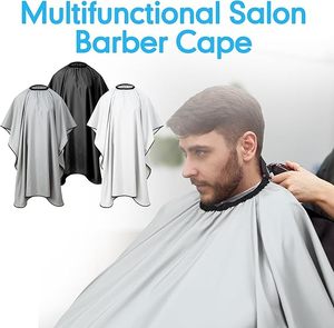 Mantella Professionale per Parrucchiere Personalizzabile con LOGO, in Poliestere Resistente all'Acqua, Nera, Bianca o Grigia, con Bottoni al Collo - Product Image 4