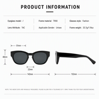 Lunettes de soleil rétro unisexe Sunray Chic, monture TR90 noire mate, verres polarisés TAC surdimensionnés, protection UV400, pour l'extérieur, vente en gros