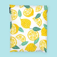 Colored Shipping Poly Mailers, Lemon Drop Pattern