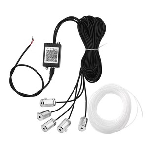 Luz ambiental de fibra óptica de 64 colores para interiores de automóviles, inalámbrica de alta gama, conversión sin cables para iluminación decorativa y ambiente en el coche. - Product Image 1