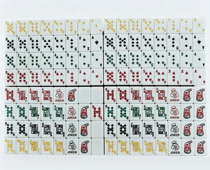 Jeu de tuiles de poker et de mahjong laminées, portable et adapté aux voyages, pour jeu à plusieurs joueurs, jeux de société à domicile - Product Image 6