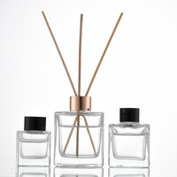 Décoration d'intérieur personnalisée, flacon diffuseur d'arômes en verre transparent avec bouchon givré, 50 ml, 100 ml, 200 ml, huile essentielle parfumée, écologique