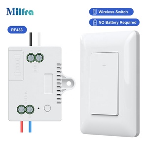 Nessun ricevitore batteria RF433 con interruttore Wireless <span class=keywords><strong>Kit</strong></span> ricevitore relè su lampade telecomandate per elettrodomestici interruttori a parete - Product Image 1