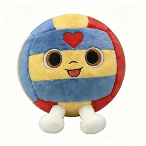Llavero de Peluche Personalizado de Voleibol, Diseño de Voleibol de Dibujos Animados, Forro de Malla, Tela Súper Suave - Product Image 5