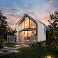 Maison de villégiature de luxe, bâtiment préfabriqué en acier léger sur mesure, maisons préfabriquées, pièce de jardin, mini-maison, cabane de camping