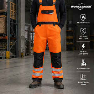 Pantalones de Trabajo de Algodón Modacrílico Resistentes al Fuego, Antiestáticos, con Protección Contra Arco Eléctrico, Nivel de Protección Reflectante B - Product Image 3