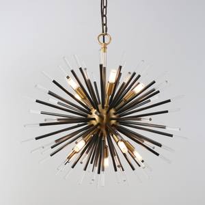 Lustre suspendu créatif et irrégulier en cuivre, design personnalisé, pour salle à manger, chambre, salon, lustre circulaire artistique en laiton - Product Image 1