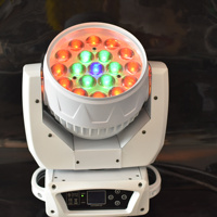 19 DMX Wash Zoom 4in1 RGBW LCD-Display IP33 4100K Neutralweiß 19x15W LED Moving Head Licht für Bühne Party DJ Hochzeit