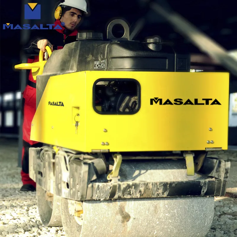 Double Drum Roller Masalta Vibrating Roller Compactor for Sale or Rental MDR65A Fully Hydraulic-drive