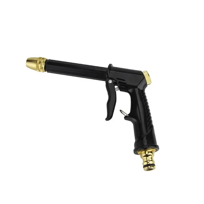 High Pressure Adjustable Hose Nozzle with Brass Tip for Garden Watering and Car Washing