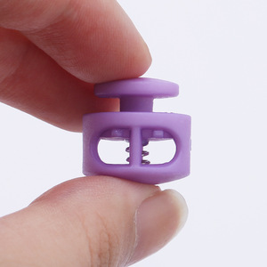 도매 코드 락 스프링 버클 색상 크기 로고 스프링 스토퍼 2홀 플라스틱 코드 락 로프 스토퍼 버클 - Product Image 4