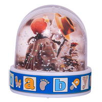 Souvenirs personnalisés sur mesure, boule de neige en plastique, statue en résine à l'intérieur d'un ornement en acrylique, globes de neige de Noël