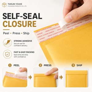 Enveloppes matelassées en papier kraft bio personnalisées en gros de Chine / Sacs à bulles Jiffy <span class=keywords><strong>A4</strong></span> A5 pour envoi postal - Product Image 2