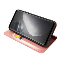 X60 Pro Plus cuir de veau couleur unie cuir portefeuille magnétique étuis de téléphone portable portefeuille antichoc esthétique étui de téléphone en vrac