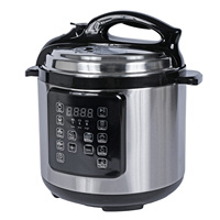 Autocuiseur Électrique Multifonction 6-en-1 Antiadhésif 6,0 L en Acier Inoxydable avec Extérieur en Aluminium et Commande Mécanique pour Usage Domestique