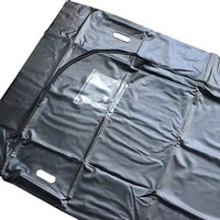 THR-PVC05 mortuaire cadavre mortuaire sacs funéraires PVC étanche jetable Bodybag avec 6 poignées