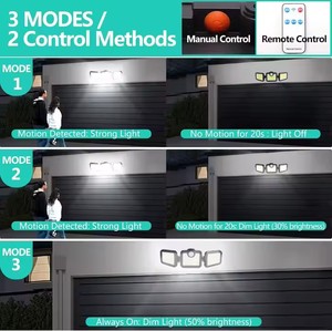 Luci solari da esterno 122 138 LED impermeabile da parete <span class=keywords><strong>con</strong></span> sensore di movimento 3 modalità per la casa giardino decorazione lampada - Product Image 3