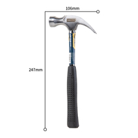 Marteau à griffes en acier Deli, extracteur de clous polyvalent pour le travail du bois, marteau de sécurité domestique en acier à haute teneur en carbone