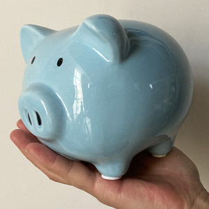 Hucha de cerámica con forma de cerdito para adultos, caja de dinero para efectivo, regalo, propina, tarro de ahorro, decoración moderna para <span class=keywords><strong>el</strong></span> hogar, sala de estar - Product Image 5