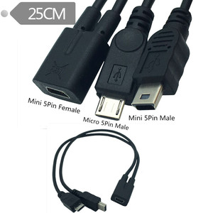 Cable de Carga Mini USB 5p Hembra a Mini 5p Macho y Divisor Micro 5p Macho para Grabadora de Coche y Navegación - Product Image 2