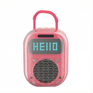 Mini haut-parleur actif portable, taille spéciale de la paume de la main, LED RVB 5W, <span class=keywords><strong>radio</strong></span> <span class=keywords><strong>FM</strong></span> étanche, écran d'horloge pour home cinéma, <span class=keywords><strong>ordinateur</strong></span> - Product Image 2