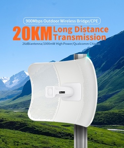 Pont sans fil extérieur WZ-LAN 20KM MT7621A longue portée 5.8G 900Mbps avec antenne 26dBi, point d'accès WIFI CPE - Product Image 2