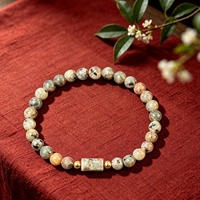 Bracelet élastique en perles de pierre naturelle flamme de 6 mm, géométrique rectangulaire, en pierres précieuses, pour hommes et femmes, vente en gros