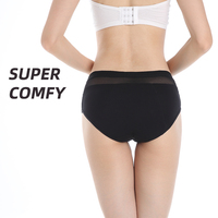 Culottes menstruelles grande taille Shanhao, 4 couches, anti-fuites, en maille, coupe haute, style quotidien pour flux abondant