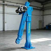 Camioneta con Grúa Manual Micro de 1t para Elevación e Instalación, Grúa de Brazo Plegable, Grúa Portátil