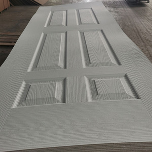 Hoja de piel de Puerta de Hierro de acero y aluminio de diseño moderno Materiales de puerta en relieve con estándar de emisión de formaldehído <span class=keywords><strong>MDF</strong></span> E1 liso - Product Image 4