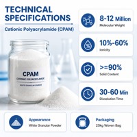 Polyacrylamide cationique CPAM pour le traitement des eaux minières, produit chimique floculant