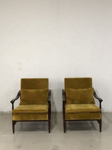 <span class=keywords><strong>Fauteuil</strong></span> en velours rustique pivotant <span class=keywords><strong>jaune</strong></span> Orange simple coin rembourré nordique luxe moutarde L forme italien <span class=keywords><strong>Vintage</strong></span> émeraude meilleur pour - Product Image 3