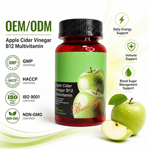 Gommes multivitaminées B-Complex pour adultes, soutien immunitaire, sans OGM, végétaliennes, 2 gommes/portion, 60 unités, étiquette privée OEM - Product Image 1