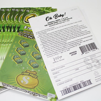Cartes à gratter personnalisées sérigraphiées promotionnelles, cartes de loterie révélatrices de gagnants, cartes de jeu à gratter marketing en papier cartonné fantaisie