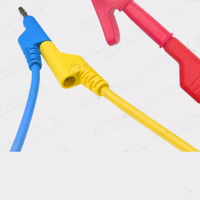 Câble de haut-parleur de 25 cm, 18 AWG, couleur noir et rouge, connecteur empilable, fiche banane de 4 mm
