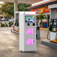 Machine de nettoyage de casques de moto à double compartiment avec désinfection UVC, atomisation, séchage, gestion des nuages et options de paiement multiples
