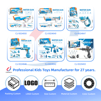 Pistolet à eau électrique transparent Chengji pour enfants, jouet de plage d'été, pistolet à eau automatique en plastique, jouet de pistolet à eau électrique qui respire le feu