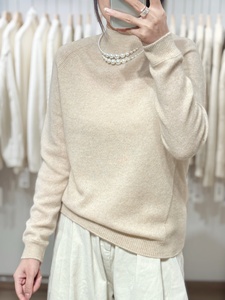 Pull d'hiver vintage 100 % cachemire pour femme, personnalisable, tricoté ample, col rond, épais, sans couture et chaud - Product Image 6