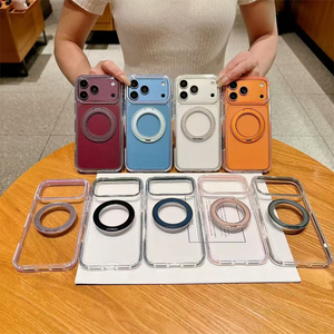 Coque magnétique rotative à 360 degrés Ice Crystal pour iPhone 18 Pro Max, en PC et TPU, transparente et résistante aux chutes - Product Image 1